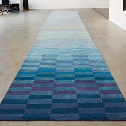 Eveline Kotai, Strip to Stripe Carpet 2018, Tibetan sheep wool, 750 x 150cm