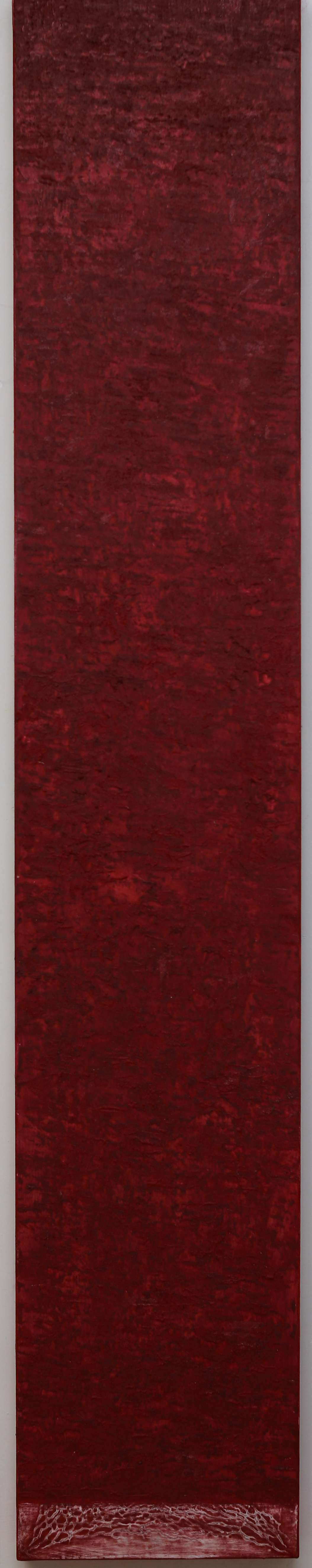 Michele Theunissen, Vertical Red, 2019, pigment, egg tempera, oil on canvas, 167.5 x 30cm