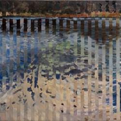 Kevin Robertson, Lake Leschenaultia, 2019, oil on canvas, 61 x 91.5cm