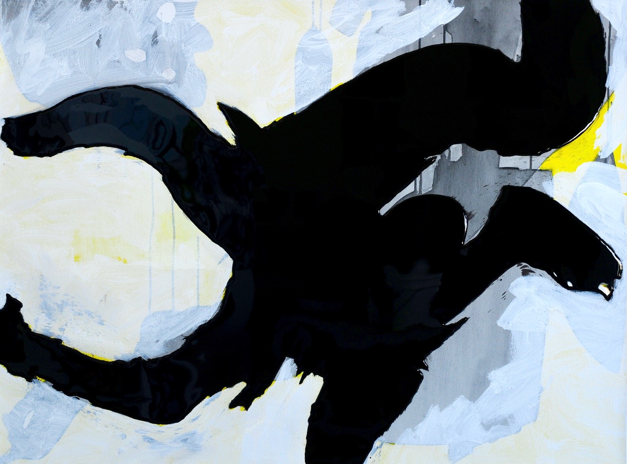 Chris Hopewell, Falling 2, 2016, acrylic and epoxy on canvas, 90 x 120cm