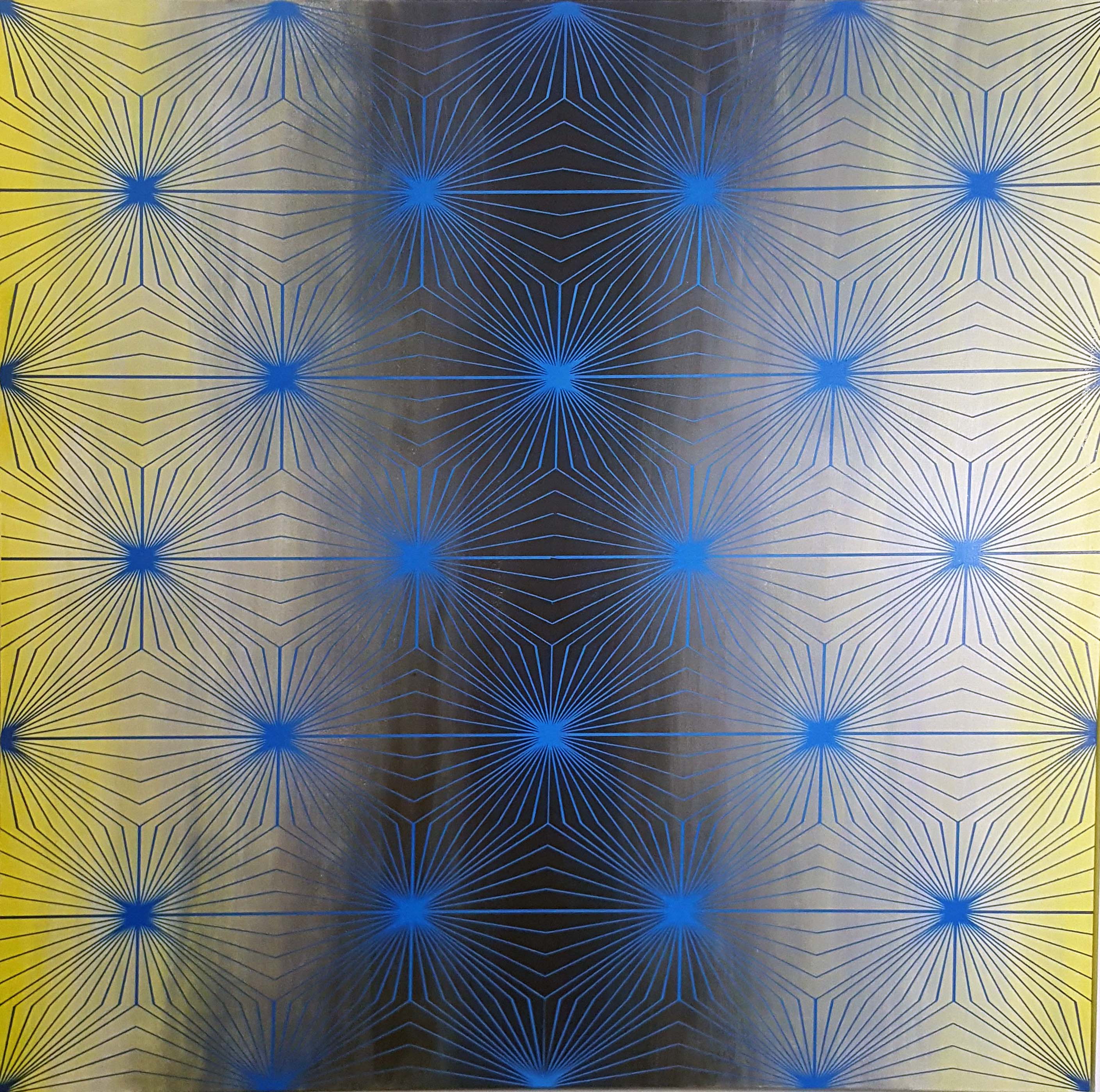 Paul Caporn, Unfolding Field 8, 2019, acrylic on canvas, 101 x 101cm