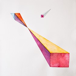 Caspar Fairhall, Void and Projection IV, 2011, watercolour on paper, 85 x 83cm