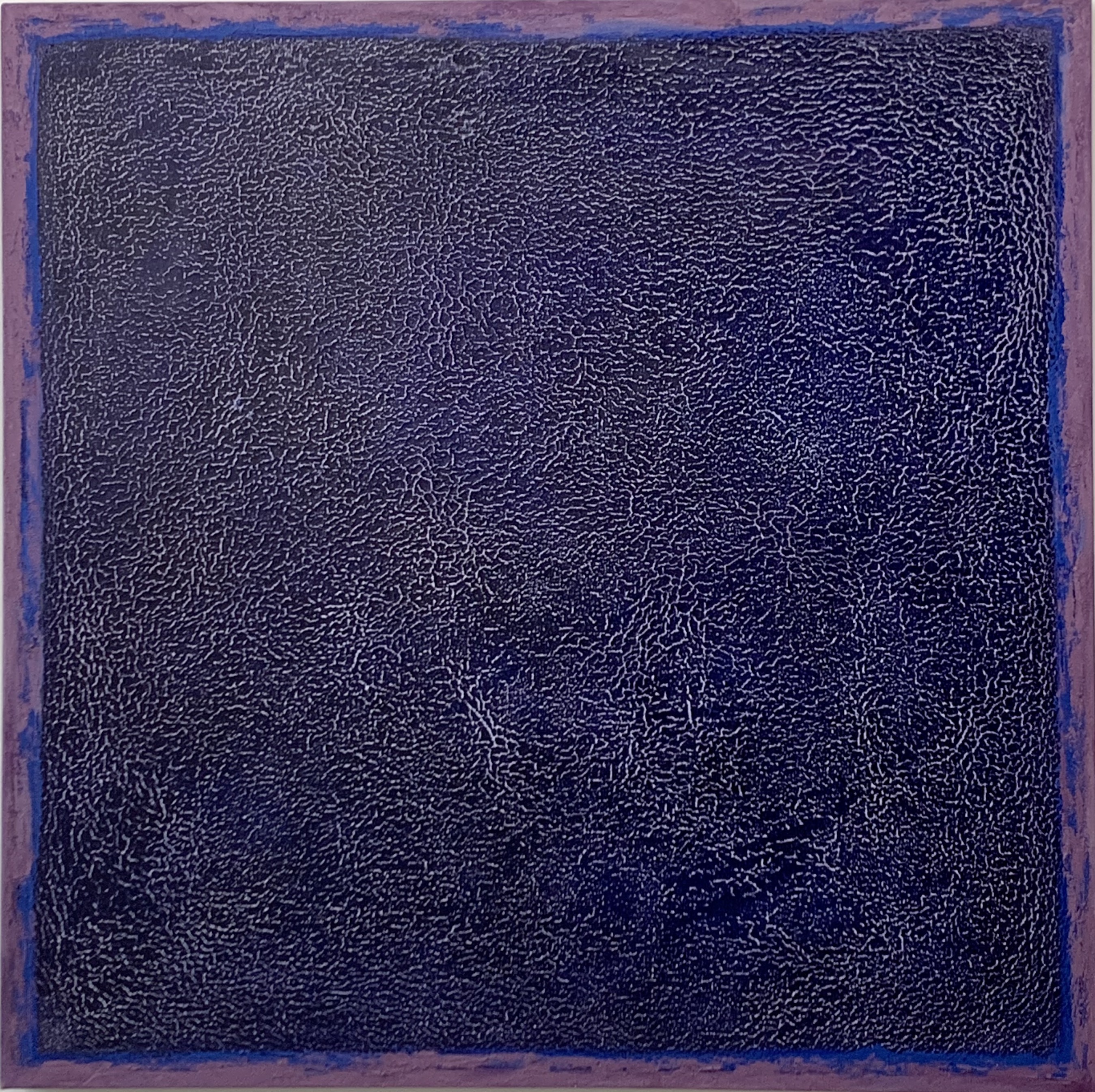 Michele Theunissen, Blue Crack, 2018-2019, size, pigment, mica, oil on linen, 102 x 102cm