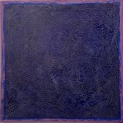 Michele Theunissen, Blue Crack, 2018-2019, size, pigment, mica, oil on linen, 102 x 102cm