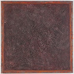 Michele Theunissen, Crack, 2018-2019, glue-size, pigment, mica, oil on canvas, 102 x 102cm