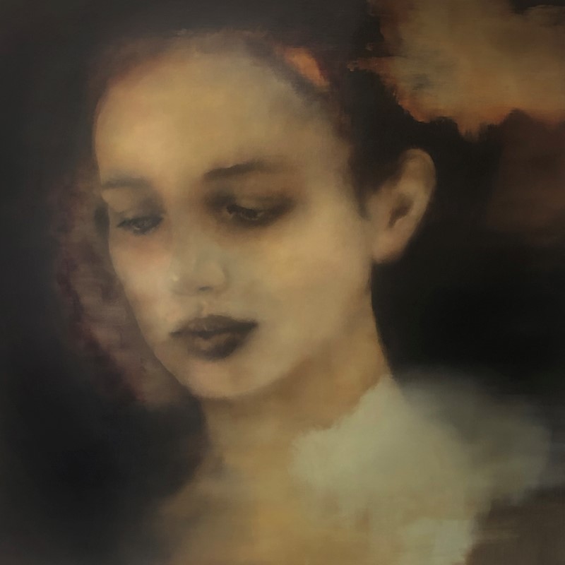 Rachel Coad, Thread, 2019, oil on linen, 115 x 115cm