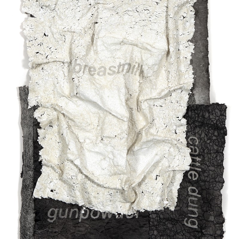 Ink, 2018, Canson paper, ink, thread, dimensions variable
