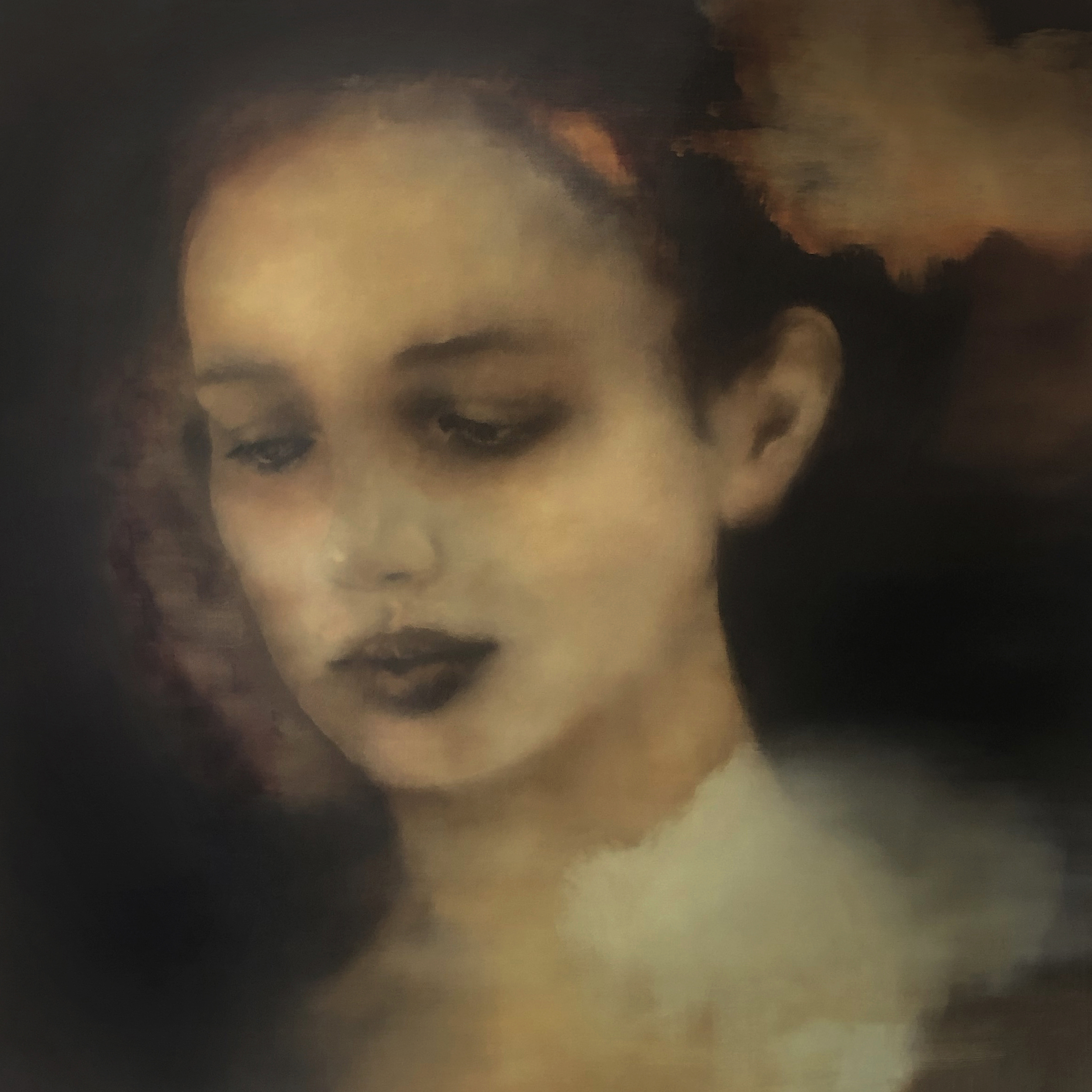 Rachel Coad, Thread, 2019, oil on linen, 115 x 115cm