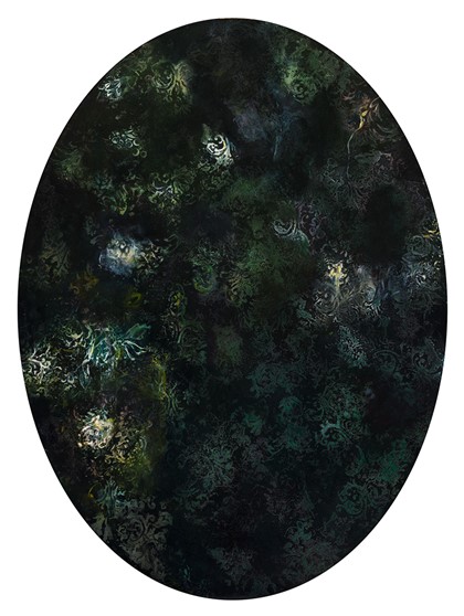 Angela Stewart, Cogitatio 10, 2017, oil and acrylic on board, 90 x 68cm