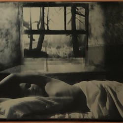 Connie Petrillo, Boy Sleeping, 2019, wet plate collodion ambrotype, 40.65 x 51cm