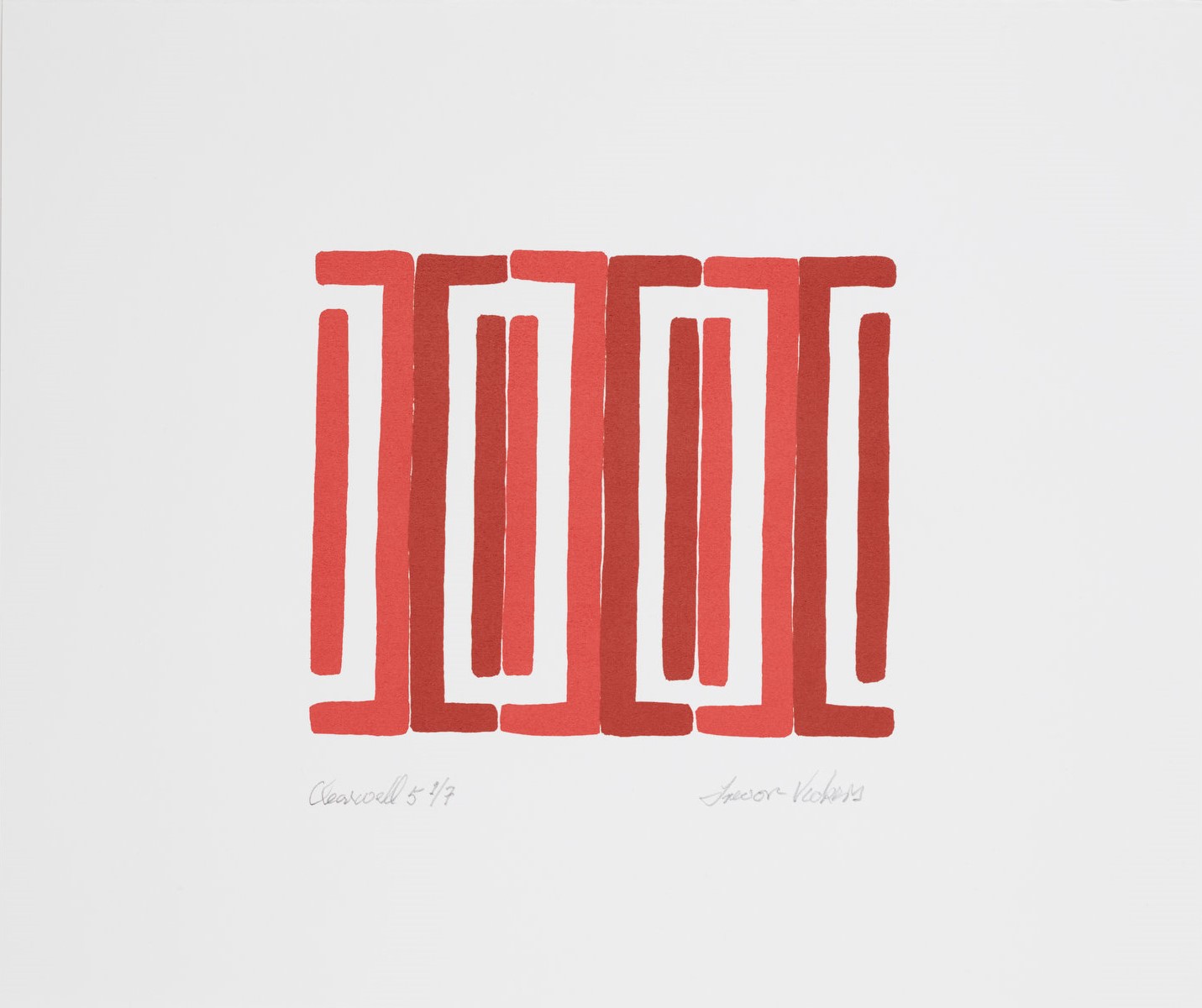 Trevor Vickers, Clearwell 5, 2019, screenprint on paper, 31 x 37.5cm, ed. 7