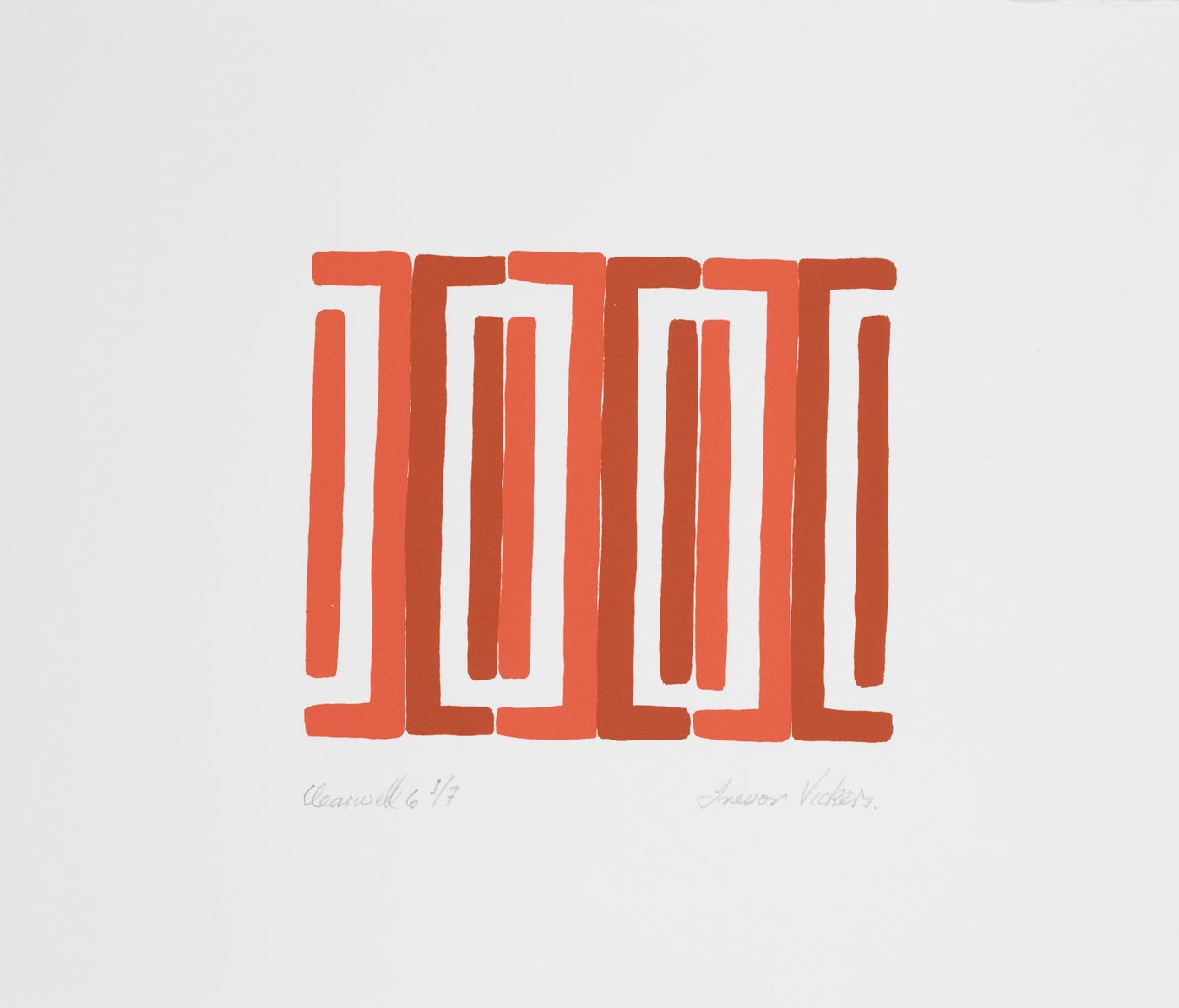 Trevor Vickers, Clearwell 6, 2019, screenprint on paper, 31 x 37.5cm, ed. 7