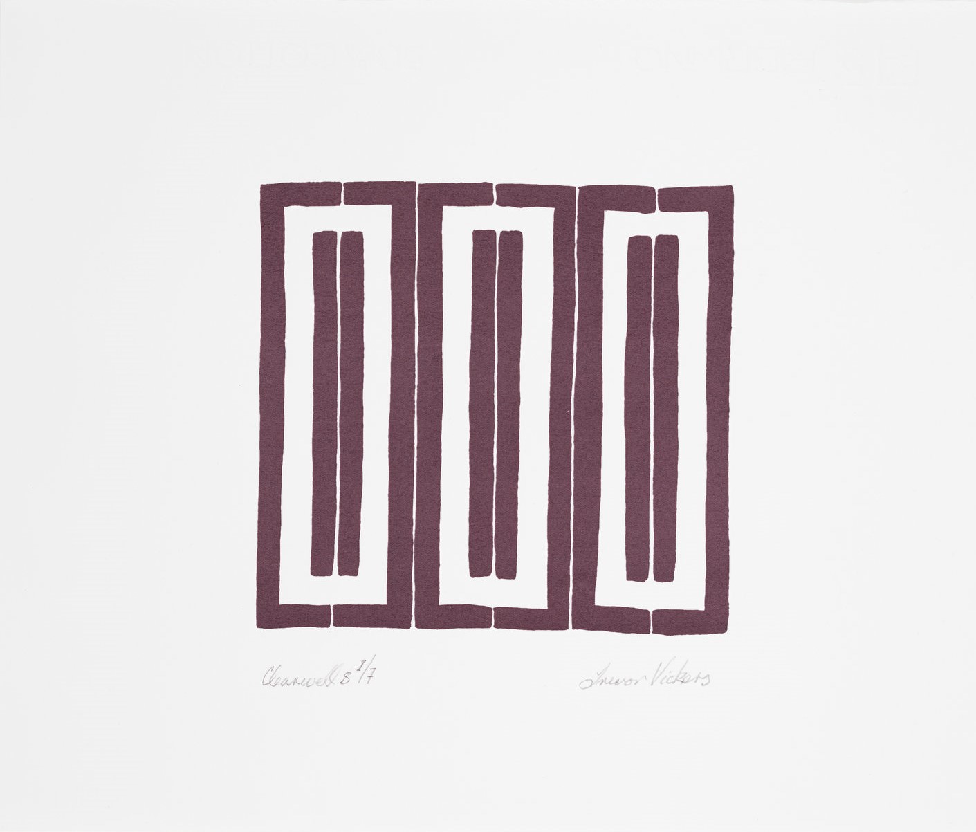 Trevor Vickers, Clearwell 8, 2019, screenprint on paper, 31 x 37.5cm, ed. 7