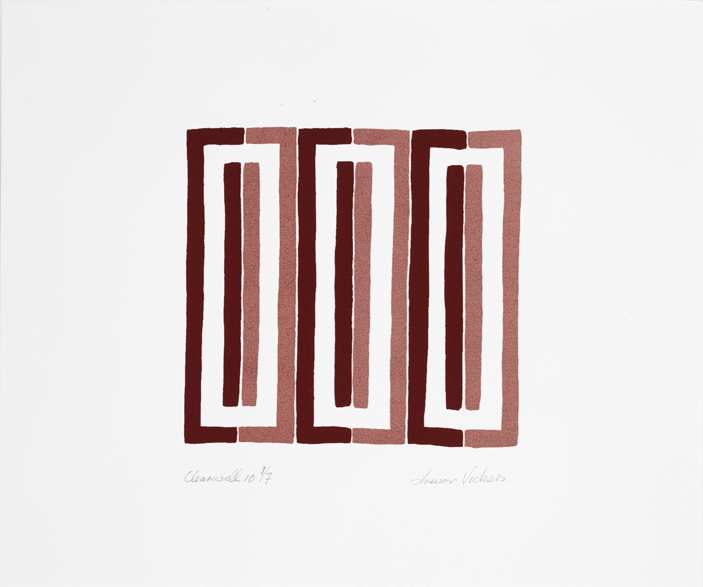 Trevor Vickers, Clearwell 10, 2019, screenprint on paper, 31 x 37.5cm, ed. 7