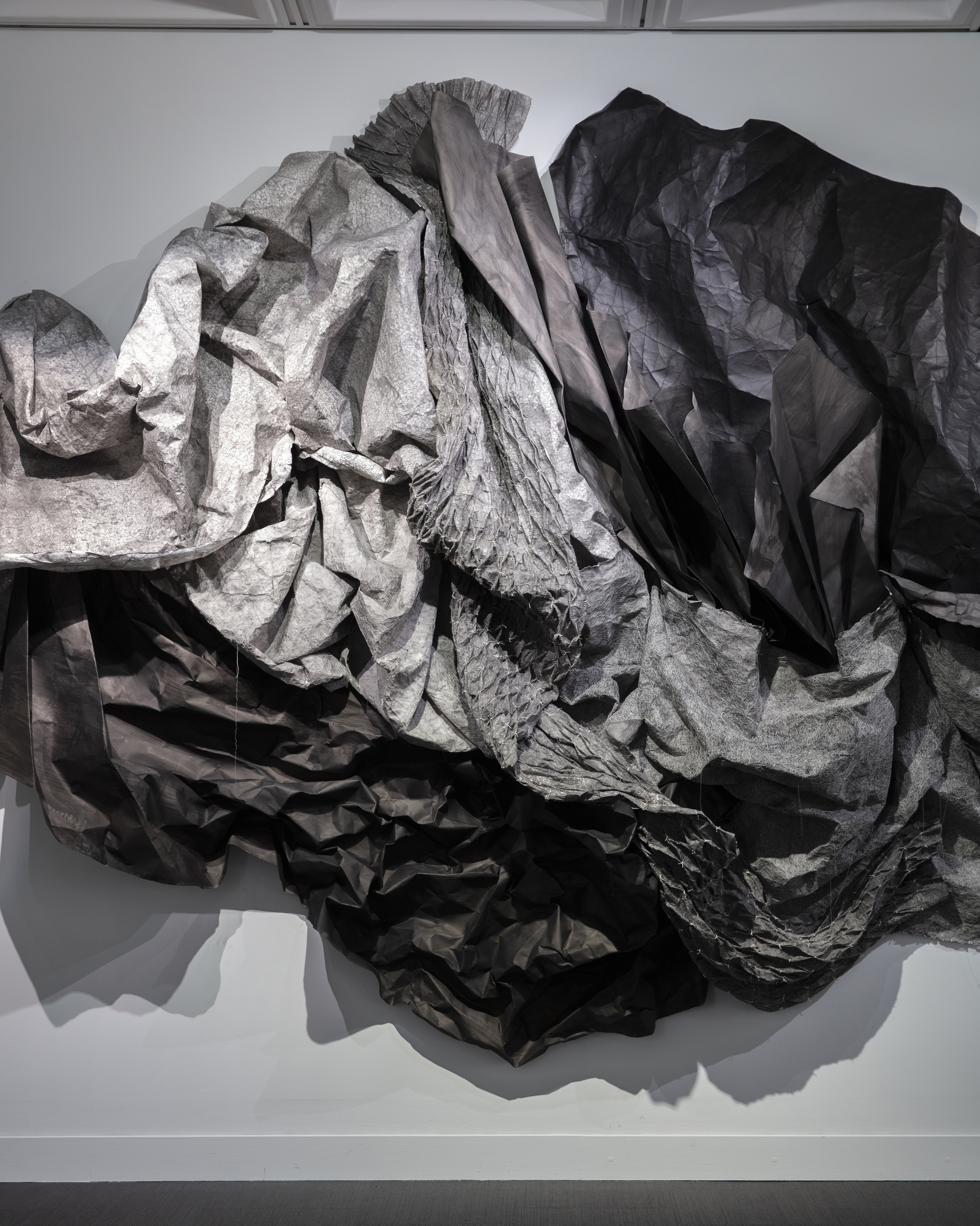 Susan Roux, (un)  fold (detail), 2019, Canson paper, ink, thread, and polish, dimensions variable. Photo Bo Wong.jpg