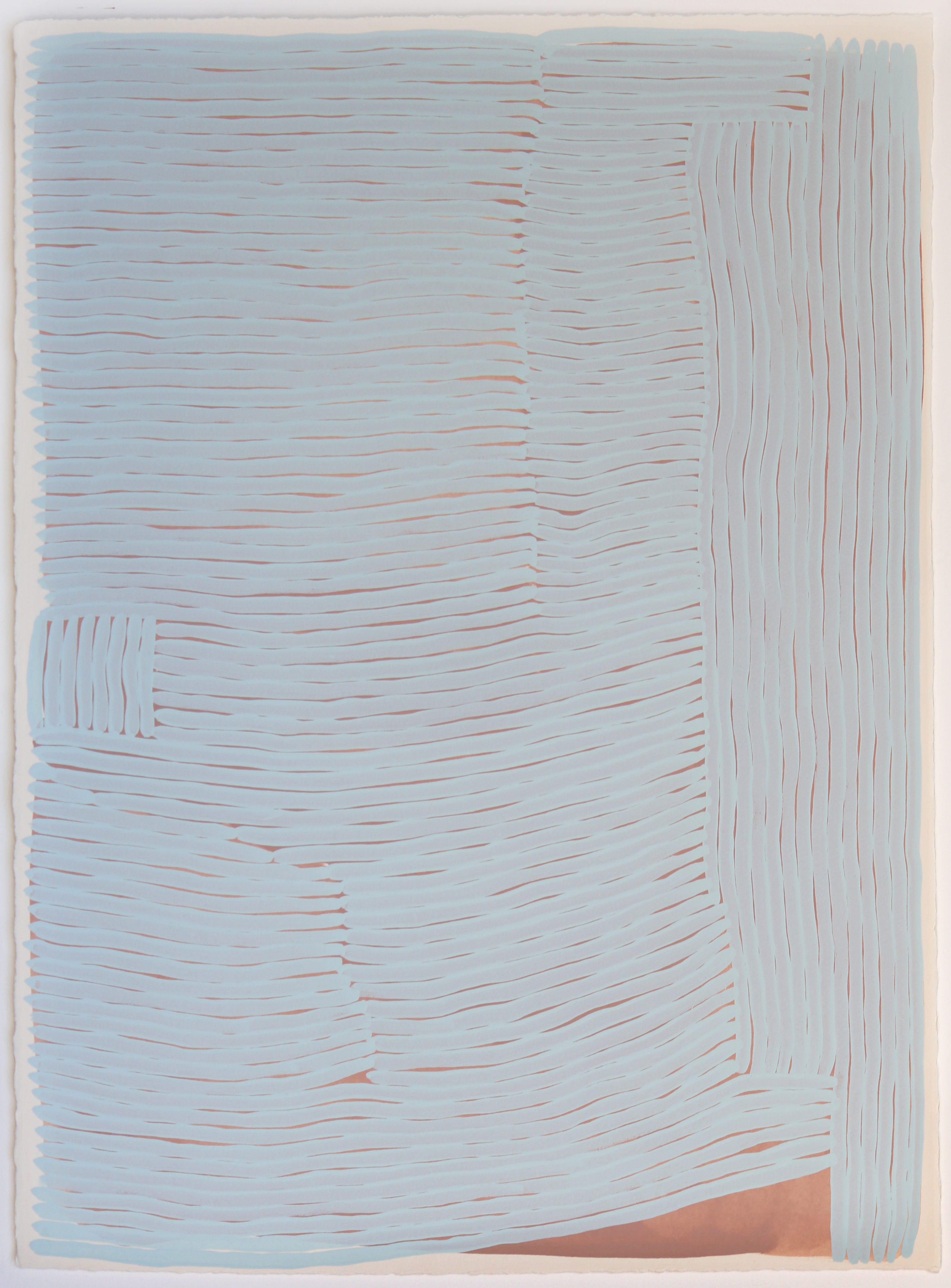 Tom Freeman, Davilak Avenue, Out the Back and Up the Hill, 2019, acrylic on paper, 76 x 56cm. Murdoch University Art Collection