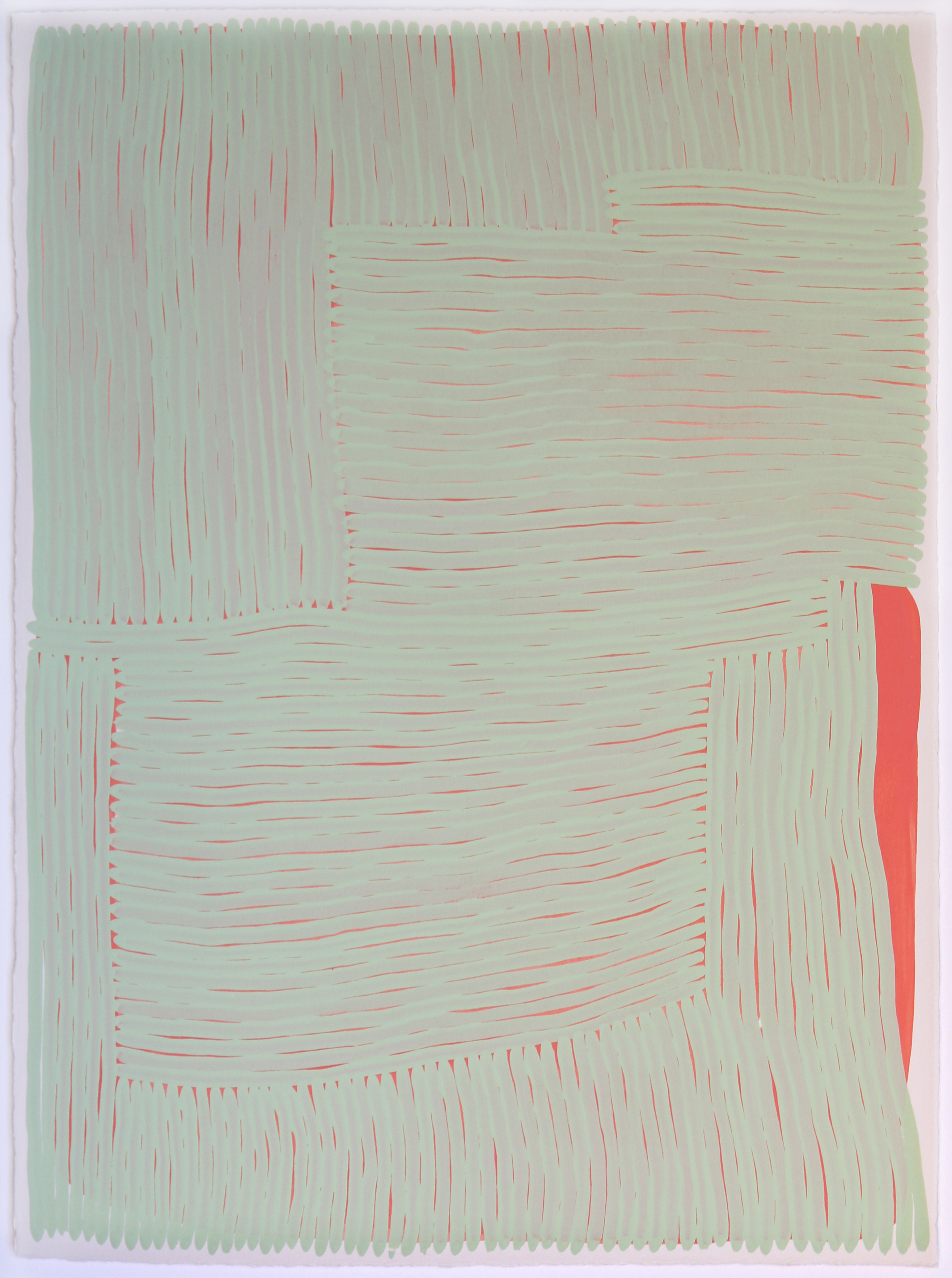 Tom Freeman, South Freo High School to the Silos, 2019, acrylic on paper, 76 x 56cm. Murdoch University Art Collection