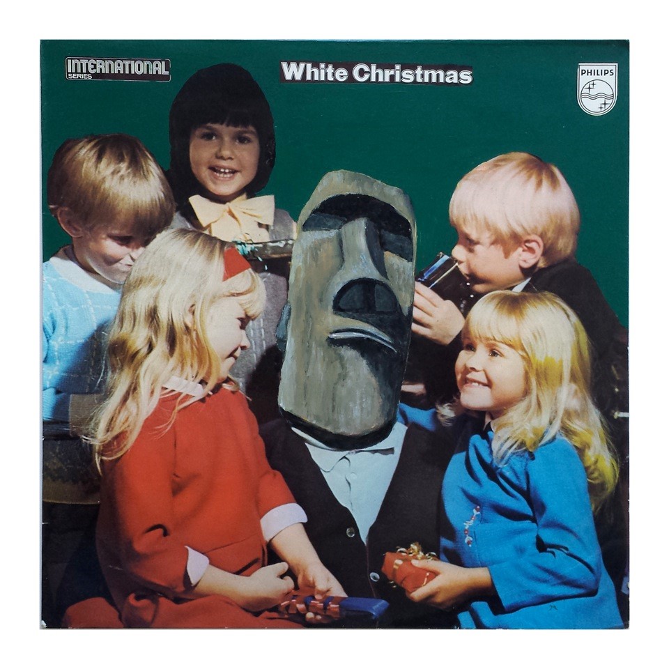 Alex Spremberg, White Christmas, enamel on cardboard, 2016, 30 x 30cm