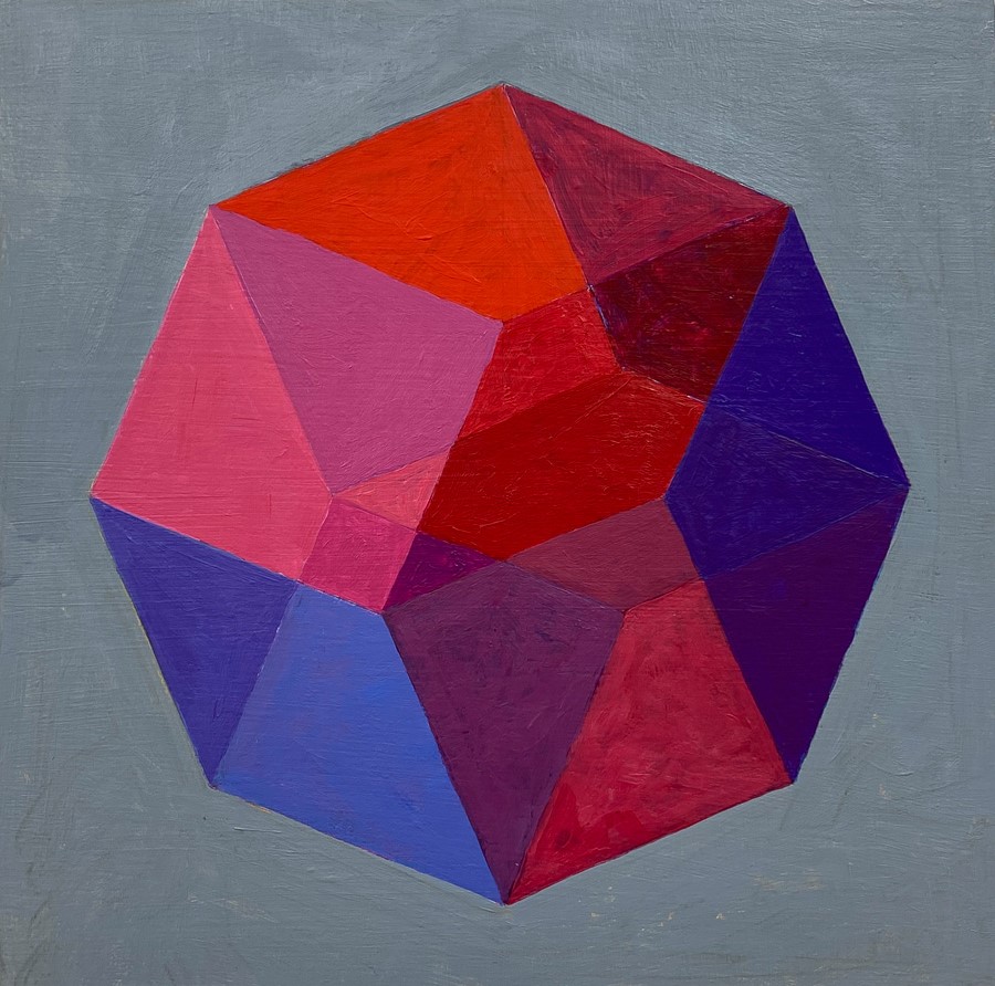 Caspar Fairhall, Star, 2019, acrylic and oil on wood, 20 x 20cm