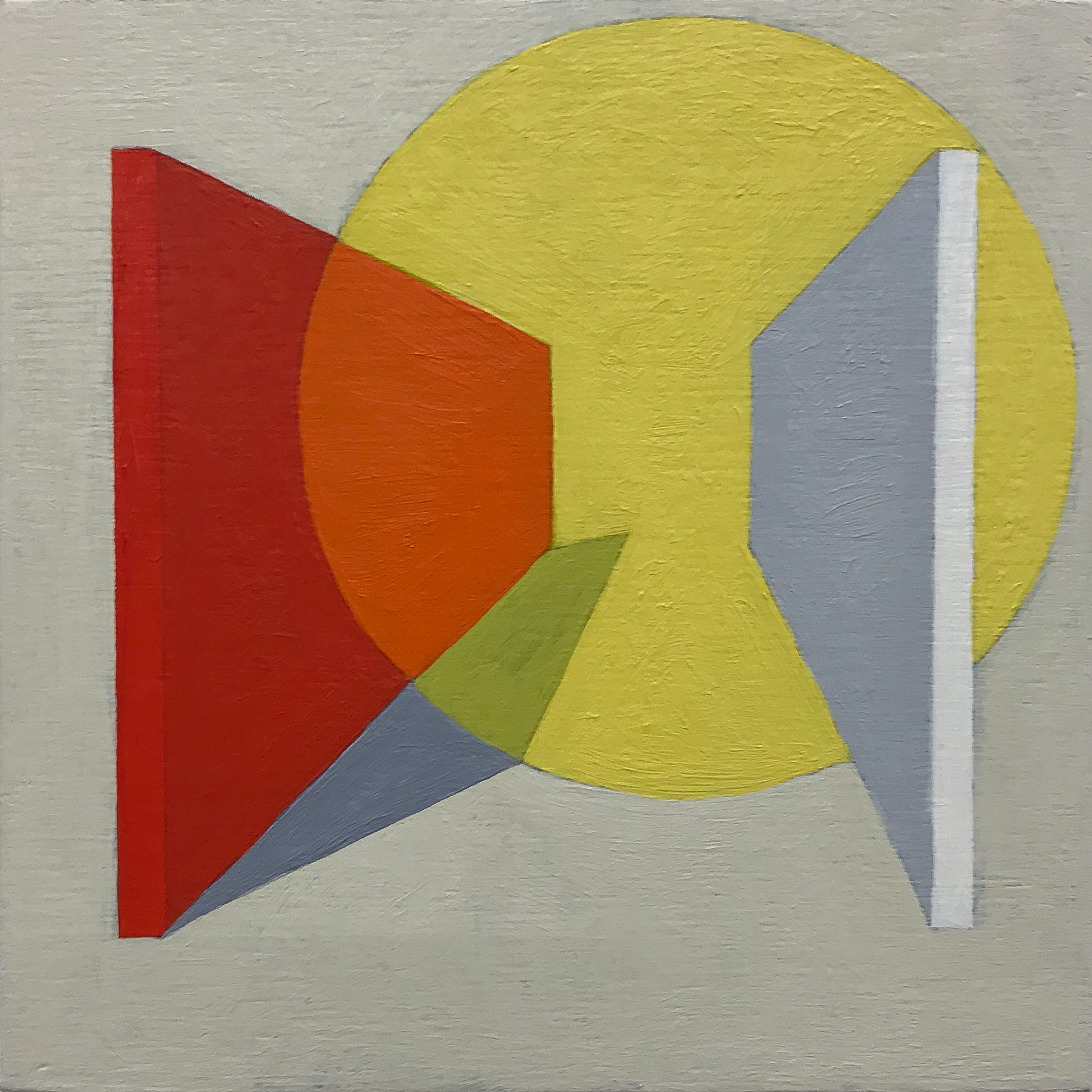 Caspar Fairhall, Transparent Space, 2018, acrylic on wood, 15 x 15 x 3cm