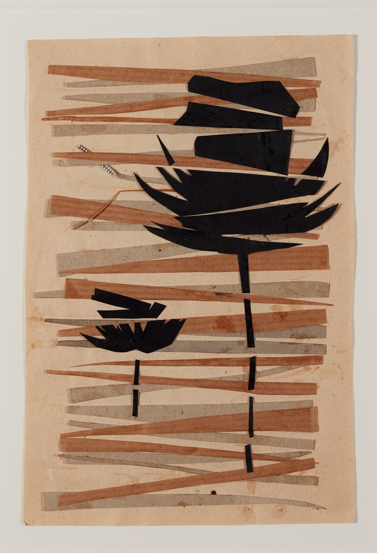 Carol Rudyard, Palm Trees, collage on paper, 17.5 x 11.5cm