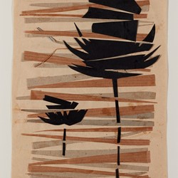 Carol Rudyard, Palm Trees, collage on paper, 17.5 x 11.5cm
