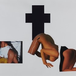 Carol Rudyard, Visions of Xes, 1991, photograph collage on paper, 27 x 34cm