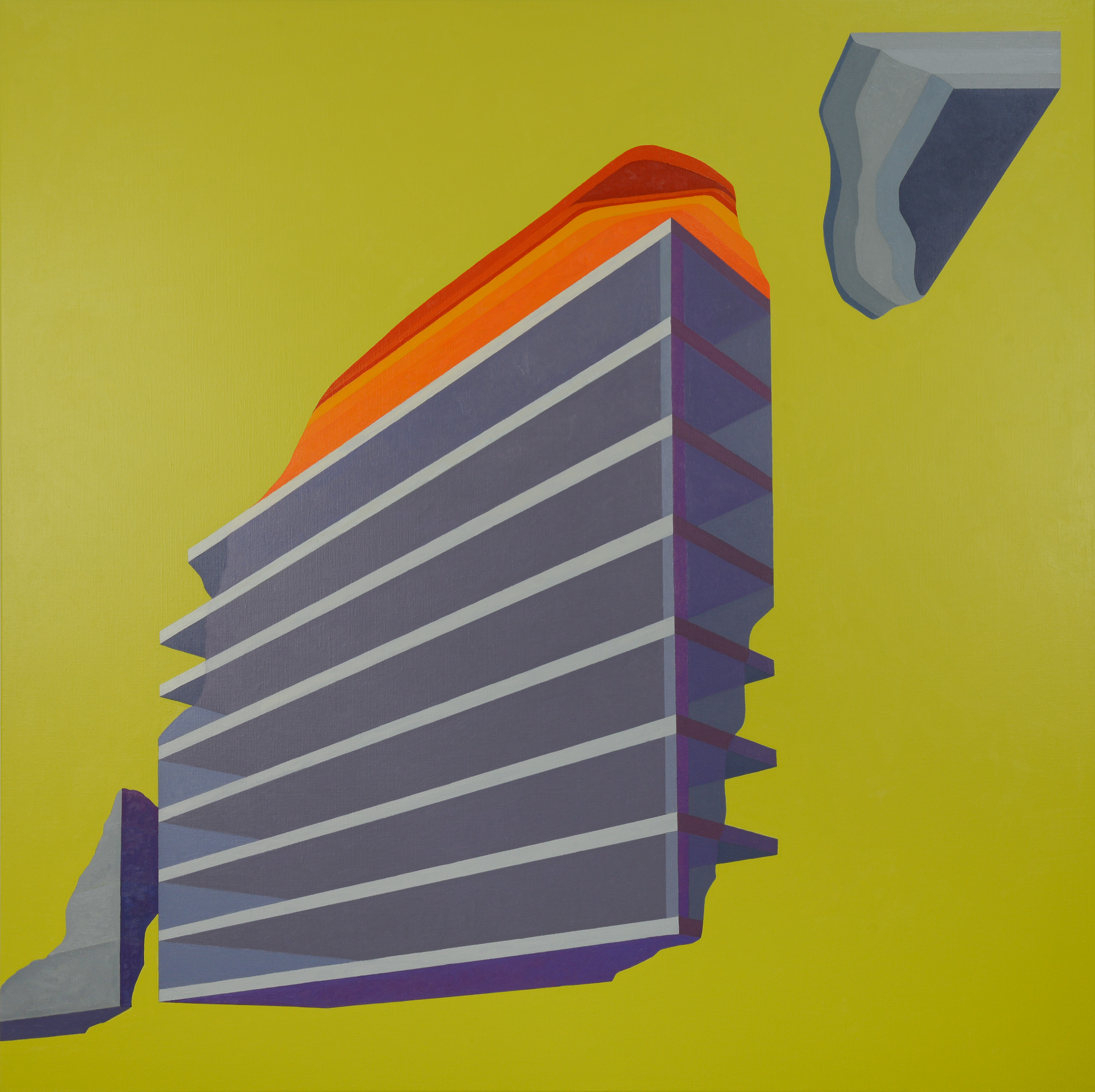 Caspar Fairhall, World Not World, 2019, oil on linen, 137 x 137cm