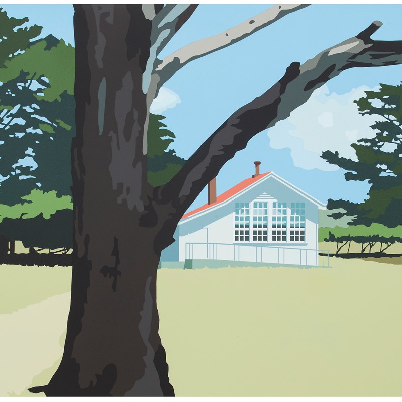 Field and Tree, 2019, acrylic on board, 45.7 x 61cm