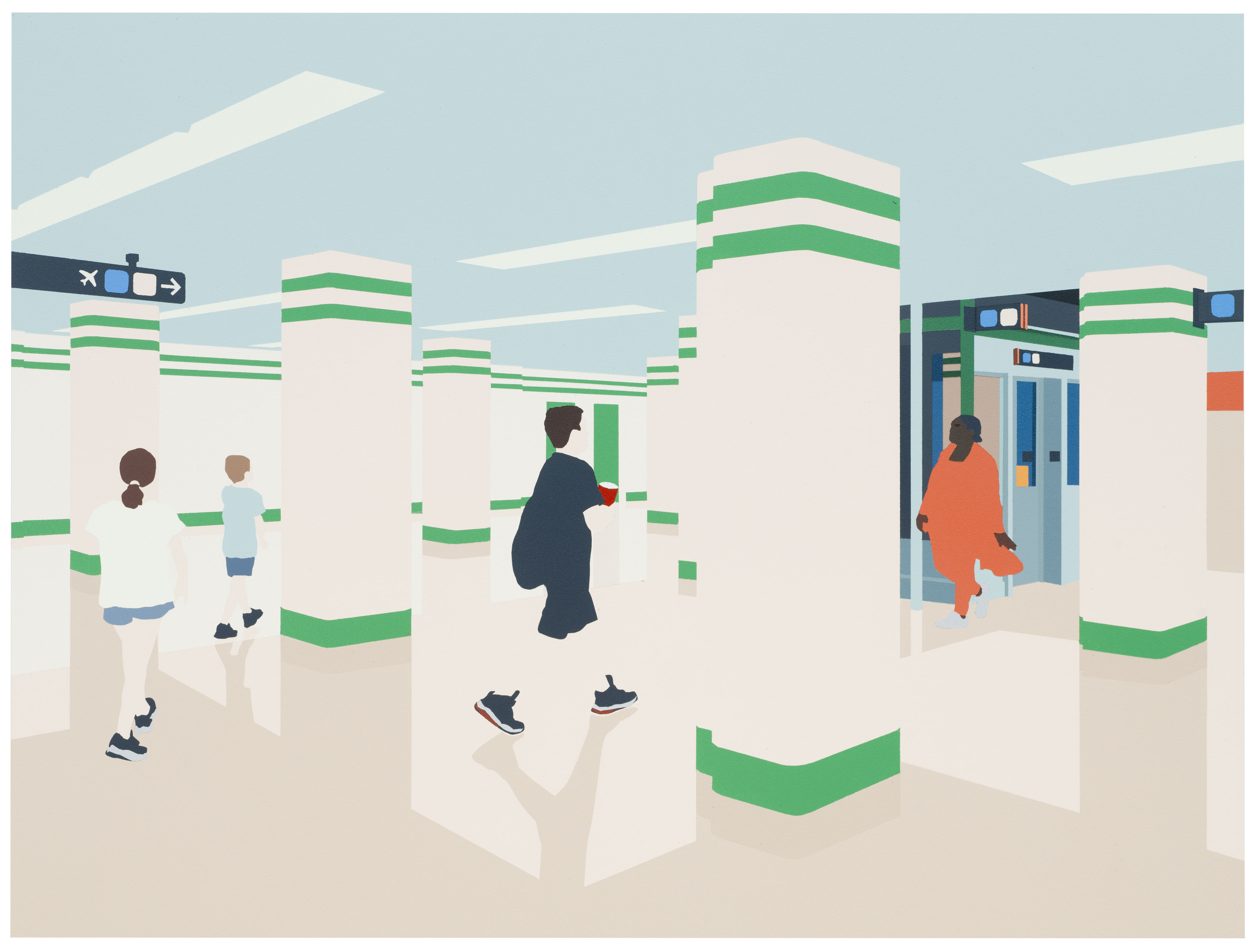 Joanna Lamb, Underground, 2019, acrylic on board, 46 x 61cm