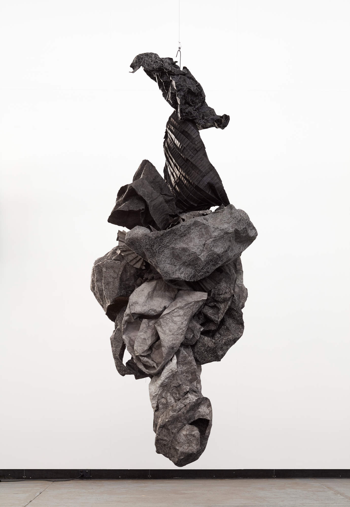 Susan Roux, Valreep Stirrup Cup, 2020, Canson paper, ink, thread and polish, dimensions variable. Acorn Photo