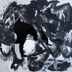Chris Hopewell, Halo, epoxy on canvas, 76 x 76cm