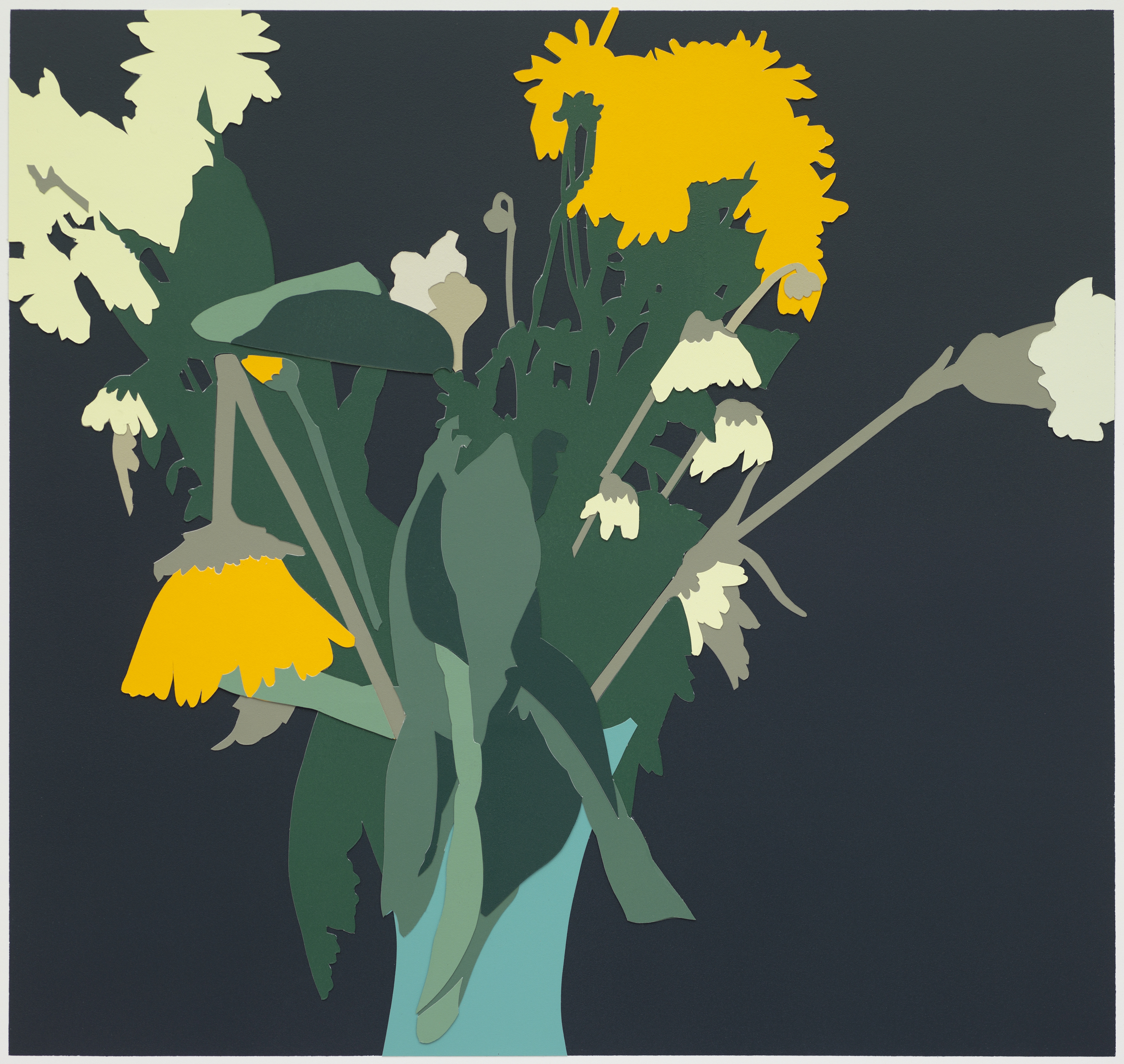 Joanna Lamb, Flower Collage, 012017, acrylic on paper, 46 x 48.5cm