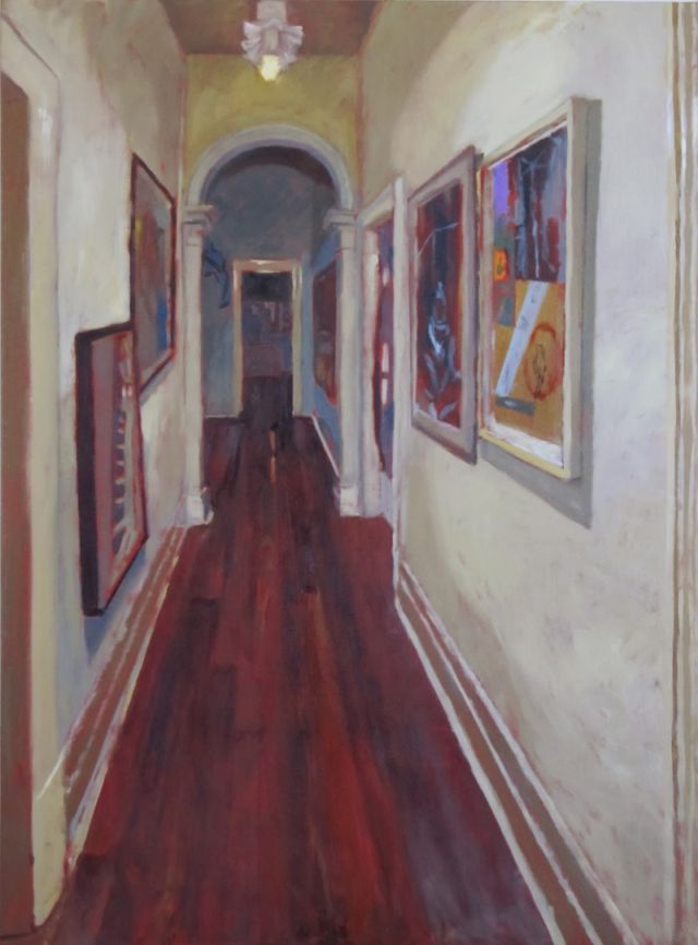 Kevin Robertson, Kitaj, Bacon and Other Ghosts, oil on linen, 120 x 90cm