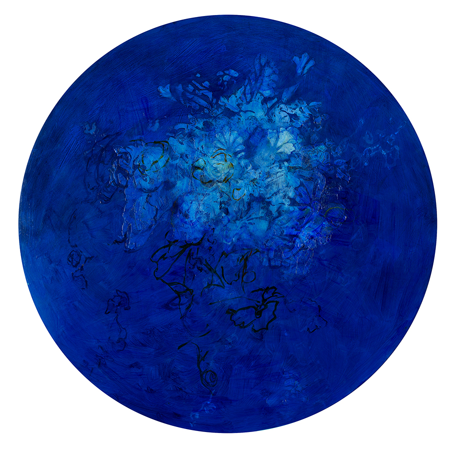 Angela Stewart, Poesis #8, 2014, oil and acrylic on board, 75cm