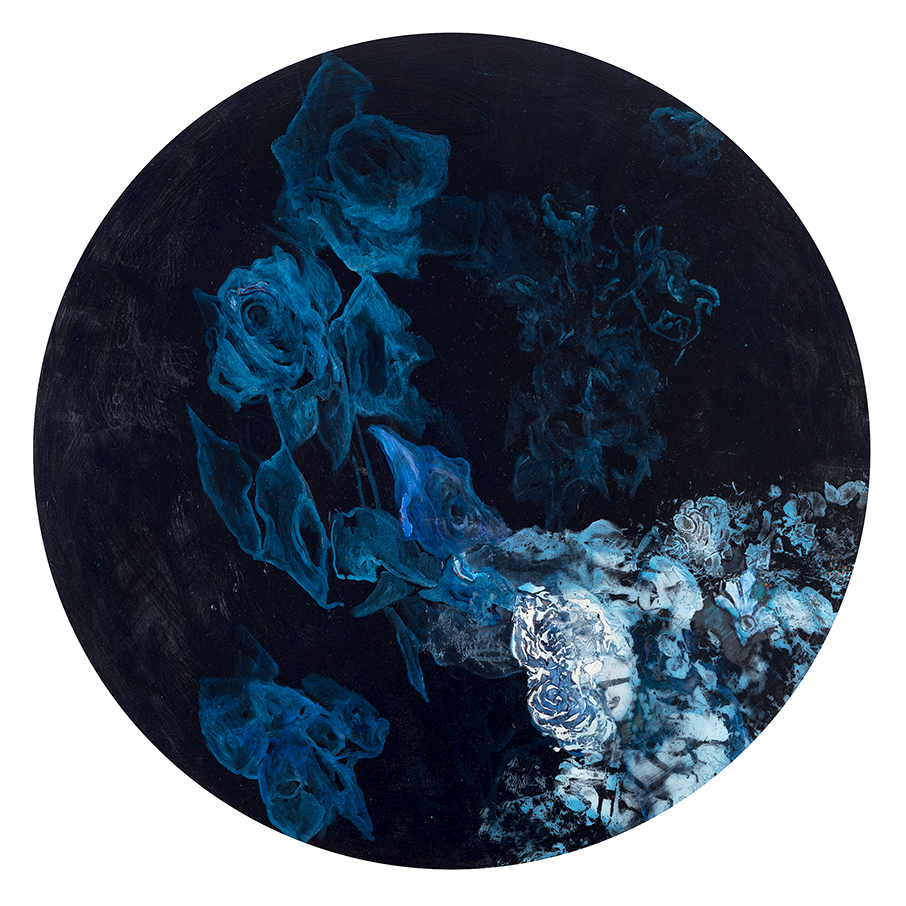 Angela Stewart, Poesis, 2014, oil and acrylic on board, 75cm