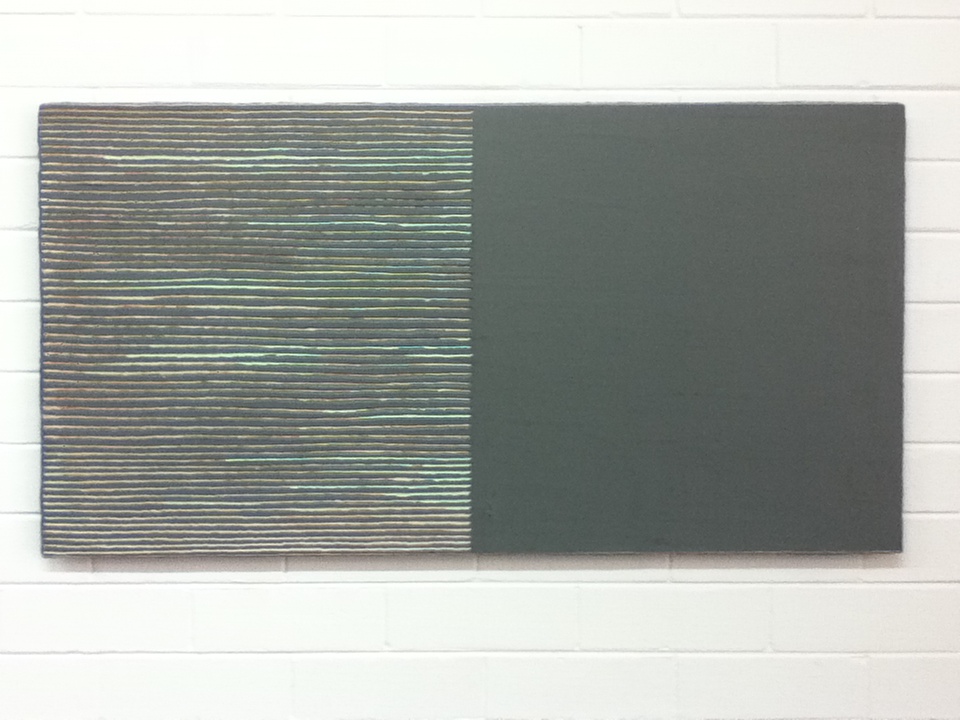 Andre Lipscombe, Strip Mine, 2015, acrylic paint on plywood, 54 x 102.5 x 2.5cm