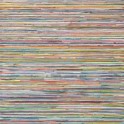 Eveline Kotai, Horizontal Shift, 2016, acrylic and nylon thread on canvas,75 x 101cm