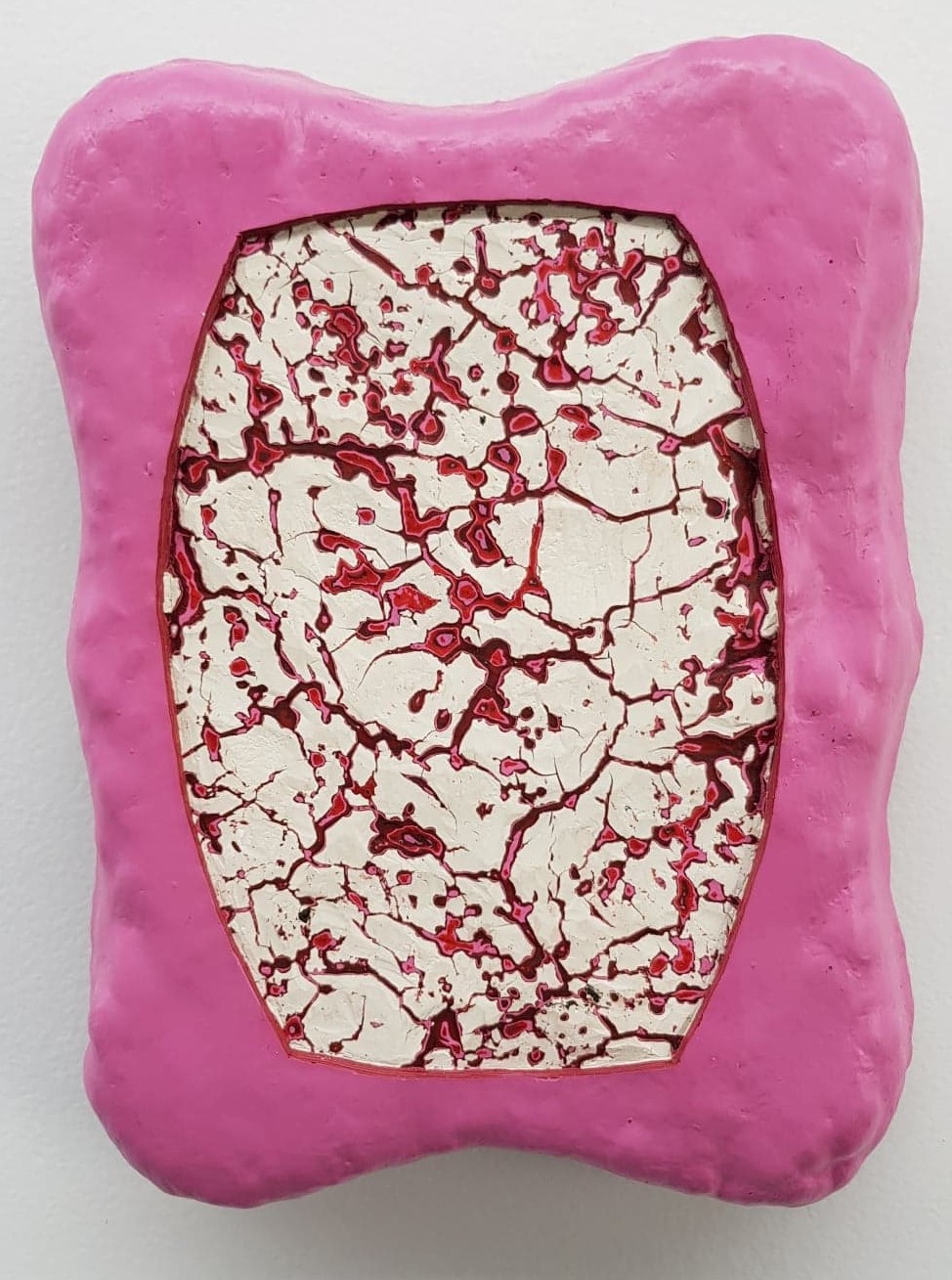 Andre Lipscombe, Hollow Ingot (Pink) 2018, acrylic paint and timber, 24 x 18 x 3cm