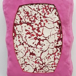 Andre Lipscombe, Hollow Ingot (Pink) 2018, acrylic paint and timber, 24 x 18 x 3cm