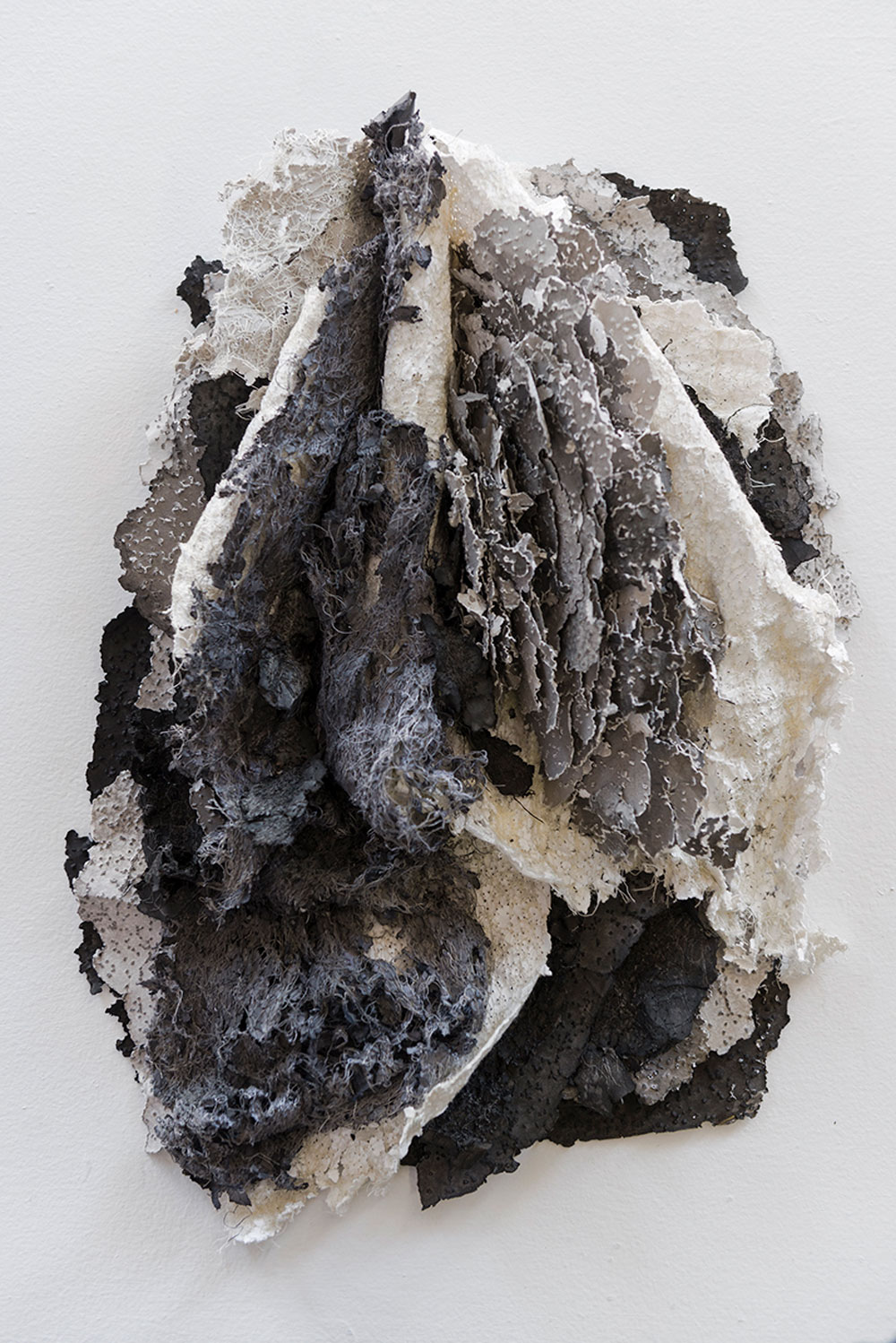 Susan Roux, from Unstitched, 2018, Canson paper, ink and thread, dimensions variable