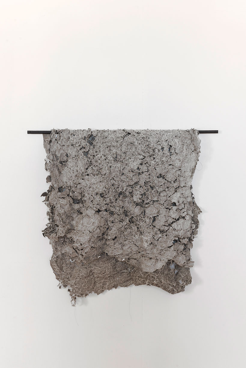 Susan Roux, Unstitched, 2018, Canson paper, ink and thread, dimensions variable
