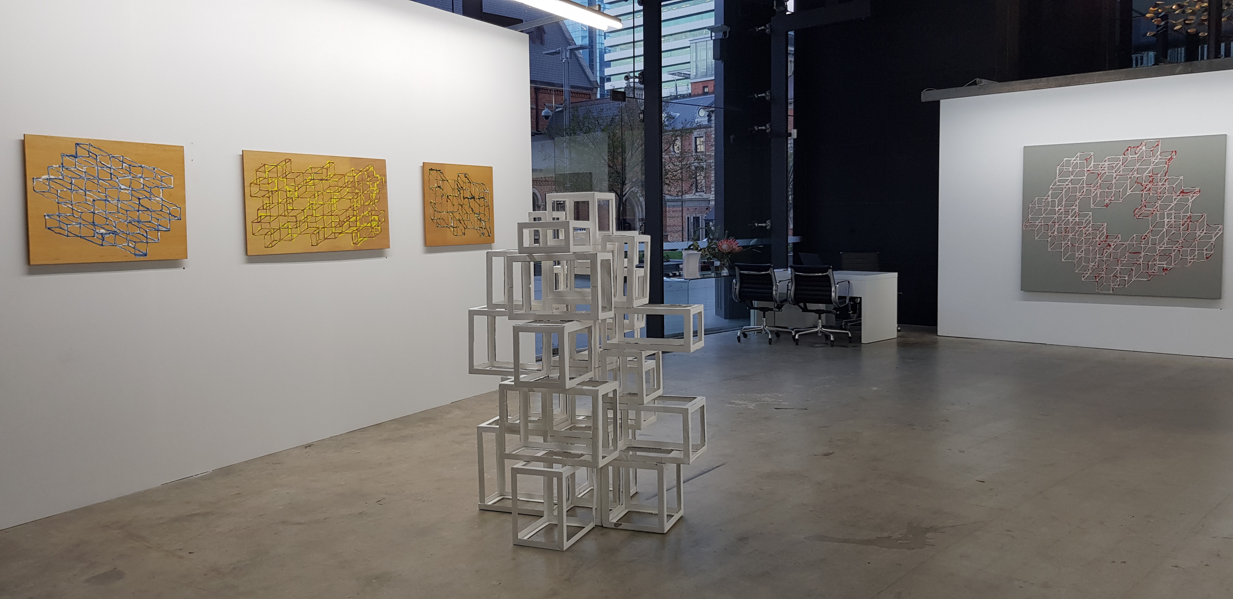 Alex Spremberg, Liquid Geometrics installation view, July 2018