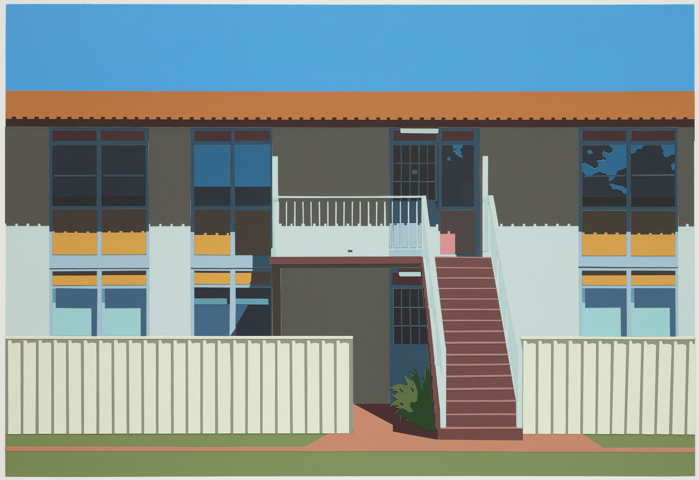 Joanna Lamb, Apartment 012017, 2017, acrylic on paper, 48 x 70cm