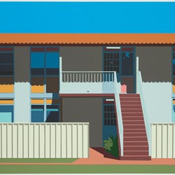 Joanna Lamb, Apartment 012017, 2017, acrylic on paper, 48 x 70cm