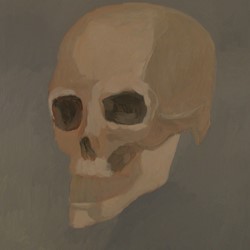 Paul Uhlmann, Skull, 2014, oil on canvas, 41 x 31cm