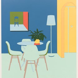 Joanna Lamb, Interior 1B, 2014, acrylic on paper, 40 x 37.5cm
