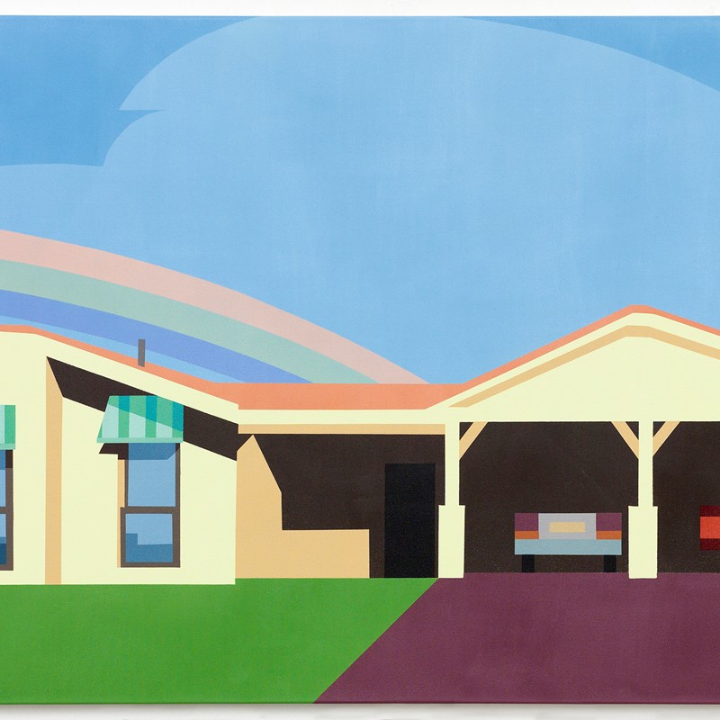 Joanna Lamb Suburban House 01, 2014, acrylic on canvas, 80 x 140cm