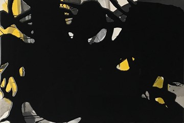 Chris Hopewell, Blast 4, 2020, acrylic and resin on paper on board, 56 x 38cm