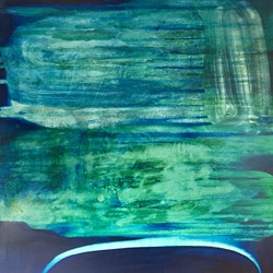 Jo Darbyshire, Amethyst Ace, 2020, oil on canvas, 100 x 100cm